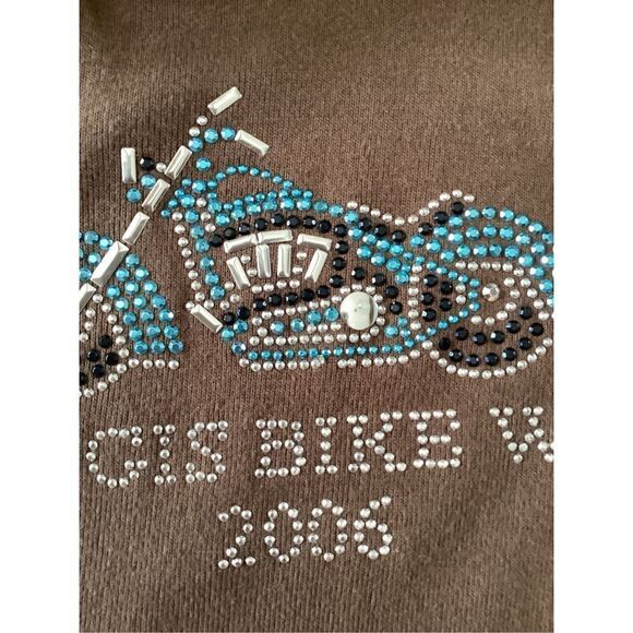 Motorcycle Rally Sturgis 2006 Bike Week XXL Long Sleeve Shirt Top BLING - Picture 6 of 8